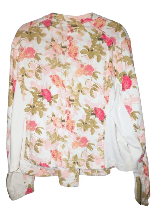 Lane Bryant Spring Floral Moto Jacket 22 EUC - Picture 5 of 5
